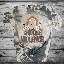 Load image into Gallery viewer, Choose Violence Bleached Distressed Tee Shirt