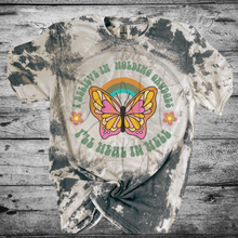 Load image into Gallery viewer, I believe in holding grudges Bleached Distressed Tee Shirt