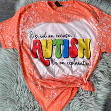 Load image into Gallery viewer, It’s not an excuse orange Bleached Distressed Tee Shirt