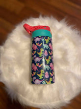 Load image into Gallery viewer, Colored Dinosaurs Blue Kids Tumbler