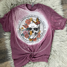 Load image into Gallery viewer, Don't come fuck with my peace Bleached Distressed Tee Shirt