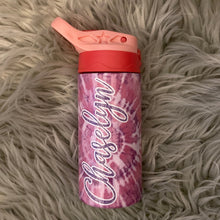 Load image into Gallery viewer, Pink Purple Tie Dye Kids Tumbler