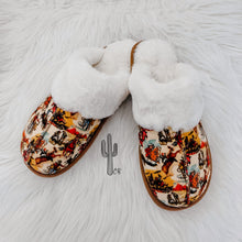 Load image into Gallery viewer, Comfy Cozy Western Slippers RTS
