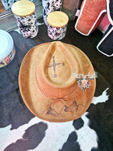 Load image into Gallery viewer, Custom Burned Felt Cowgirl Hat
